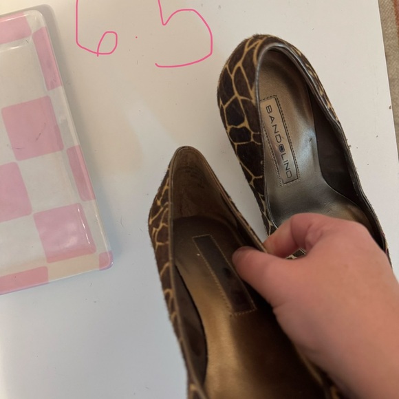 Gorgeous y2k hair-like giraffe print kitten heels size 6.5 - Picture 5 of 5